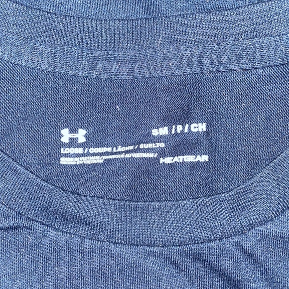 Mens Small Blue Under Armour T Shirt Loose Fit - Picture 4 of 4